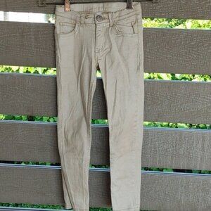 U toddler girls skinny leg stretch‎ pant gold 5